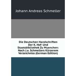   Verzeichniss (German Edition) Johann Andreas Schmeller Books
