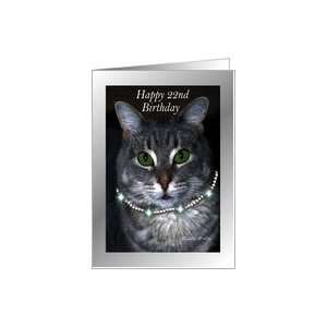  22nd Happy Birthday ~ Spaz the Cat Card: Toys & Games