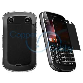 Clear Crystal Hard Case+Privacy Screen Protector for Blackberry Bold 