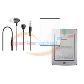 For  Kindle Touch 3G WiFi Clear Screen Protector+Black Headphone 