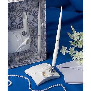  Calla lily design wedding pen set 