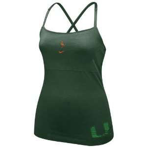   Nike Miami Hurricanes Ladies Green Sassy Tank Top: Sports & Outdoors
