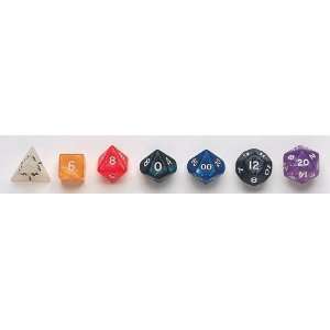 Cheater Dice Pearl (Black/Gold 7 Dice Poly Set) Toys 