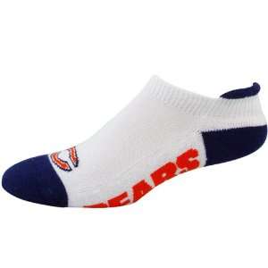  Chicago Bears White Navy Blue Runners Ankle Socks Sports 