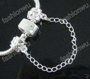 20Set Safety Chain Love Column Screw Bead Fit Bracelet1  