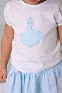 CherryLane Custom Boutique Applique Princess Twirl Skirt & Shirt 