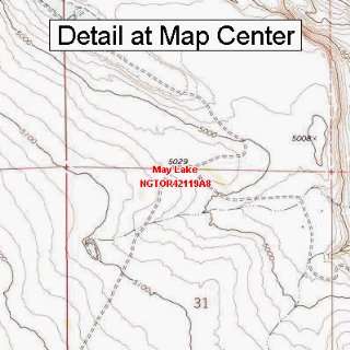  USGS Topographic Quadrangle Map   May Lake, Oregon (Folded 