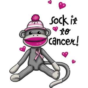 Sock It To Cancer Monkey Hoodie Sizes/Colors  