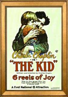   Vintage Movie Poster THE KID 1921 Charlie Chaplin Jackie Coogan  