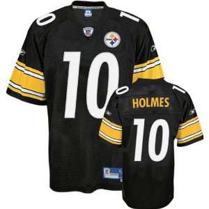 Santonio Holmes #10 Pittsburgh Steelers Replica NFL Jersey Black Size 