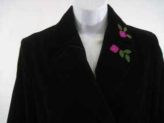 MOSCHINO CHEAP AND CHIC Black Velvet Jacket Coat Sz 6  