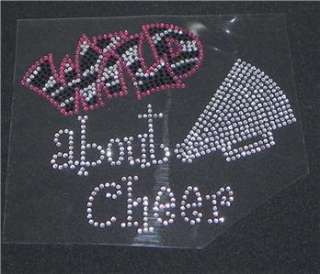Wild About Cheer Rhinestone Iron On Transfer Bling  