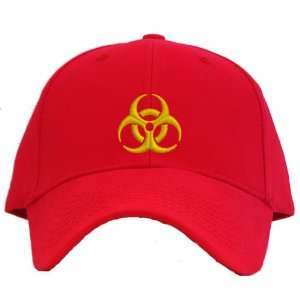    Biohazard Symbol Embroidered Baseball Cap   Red: Everything Else