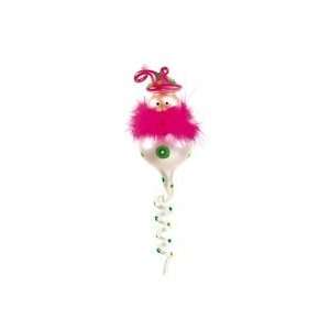   Glass Boa Pink Feather Snowman Christmas Ornament: Home & Kitchen
