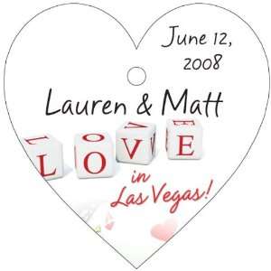 Baby Keepsake: Love Dice Design Vegas Theme Heart Shaped Personalized 