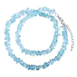   Pale Blue Charm Chip Stone Gifts For Women Necklace Pugster Jewelry