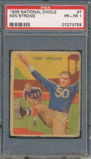 1935 National Chicle #07 Ken Strong PSA PR FR 1  
