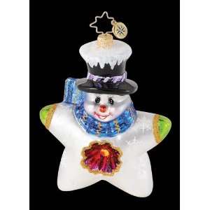  RADKO SNOWSTAR SHIMMER Snowman Reflector Ornament