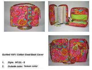  QUILTED COTTON BIBLE COVER BOOK COVER SMALL SIZES  