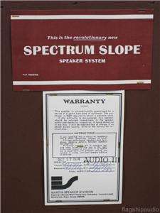   Vintage NOS NIB Martin USA Spectrum Slope Audio III Speakers  