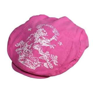  Pink Cotton Snap Ivy Cap W/Crown Dragon Emblem Clothing