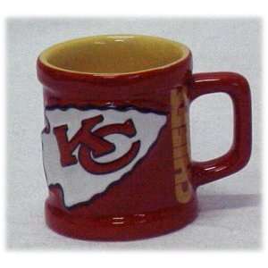    2 Kansas City Chiefs Mini Mug Shot Glasses