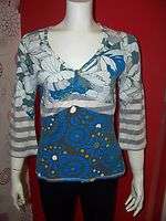 Used Multicolour womens floral blouse Size M   