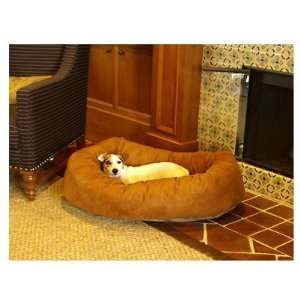    Majestic Pet 32 Bagel Dog Pet Bed Suede Rust: Pet Supplies