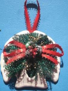 CRAFTED Glitter Seashell Christmas Ornament SAND DOLLAR  