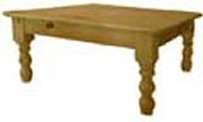 Rectangular LARGE Coffee TABLE Turned Legs Antique Country 
