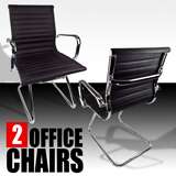 Black Low Lider Meeting Modern Conference Office Chairs Ergonomic PU 
