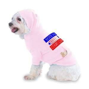 VOTE FOR COURT CLERK Hooded (Hoody) T Shirt with pocket for your Dog 