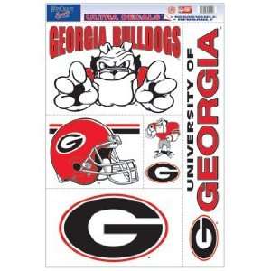    Georgia Bulldogs Static Cling Decal Sheet: Sports & Outdoors
