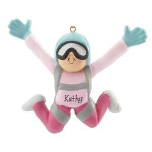  Personalized Skydiver Female Christmas Ornament: Home 