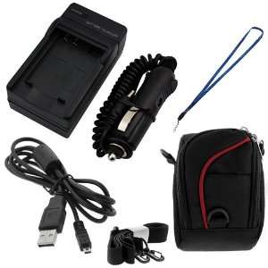 Home Wall Travel Charger + Mini 8 Pin Data Cable + EveCase Black Pouch 