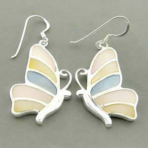 NEW 10+GMS NATURAL MOTHER OF PEARL SILVER JEWELRY SET F  