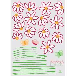  Easy Instant Home Decor Wall Sticker Decal   Daisies and 