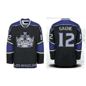 Simon Gagne #12 Los Angeles Kings Third Black Jersey Hockey Jerseys