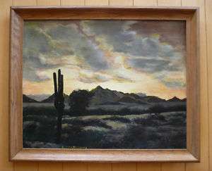 Clifton Williams, Desert Landscape, oil, signed LISTED  