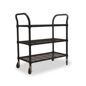  Storelogic 2HDJ4 Wire Cart, 3 Shelf, 48x18x39, Black 