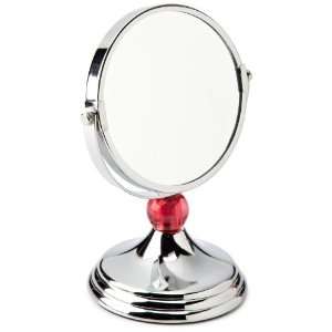 Taymor Chrome Mini Countertop Glamour Mirror with Fuscia Ball:  