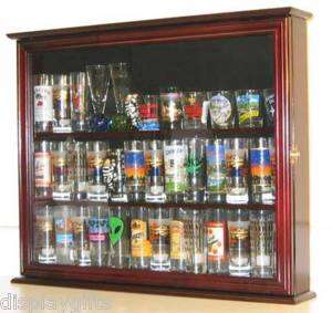Tall Shot Glass Display Case Cabinet, Shooters holder  