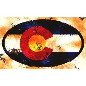  Colorado Grunge Oval Oval Stickers Arts, Crafts & Sewing