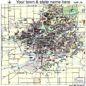  Street & Road Map of Rockford, Illinois IL   Printed 