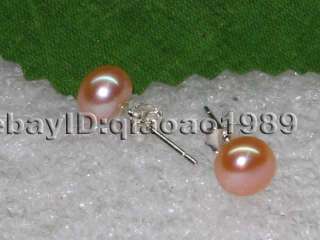   pairs 6 7mm freshwater pearl earring 925silver   