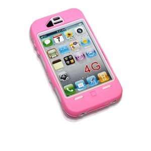  Pink/White Iphone 4 CaseComparable to Otterbox Defender 