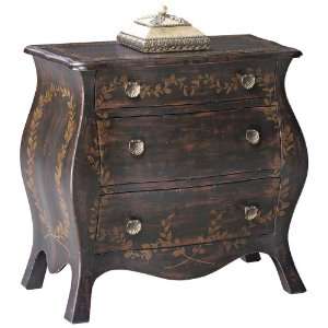  Hand Painted Floral Bombe Accent Chest: Home & Kitchen