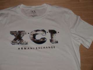 Armani Exchange College T Shirt White NWT  