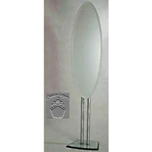 Oval Shaped Mirror in Silver