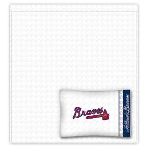  MLB ATLANTA BRAVES MVP Jersey Sheet Set   Twin,Full 